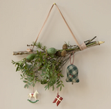 Maileg Bell Christmas Decoration - Green Check (Medium) AW 24